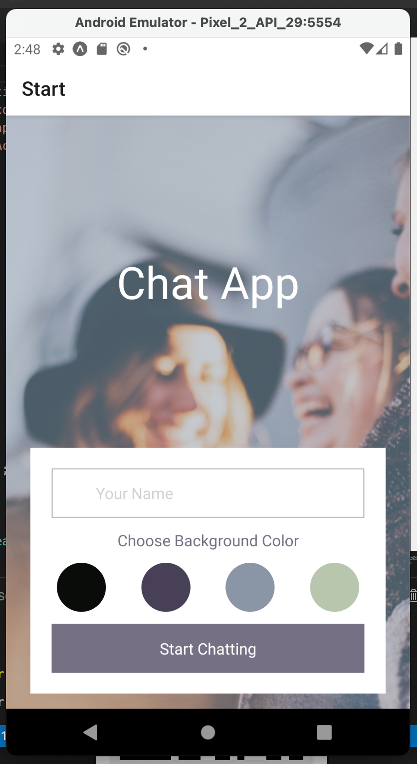 React Native Mobile Chat App